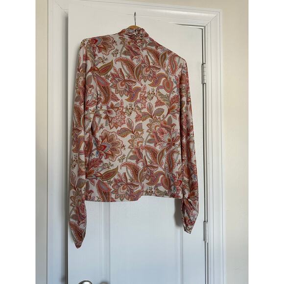ZIMMERMANN Ladybeetle Paisley Floral Turtleneck Top Size 3/Large - Picture 7 of 15